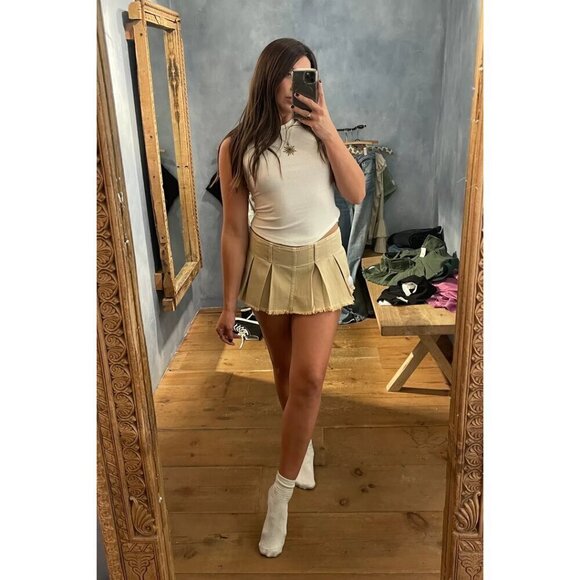 FREE PEOPLE We The Free Kate Tee in Bleached Sand Size Large - Picture 3 of 13